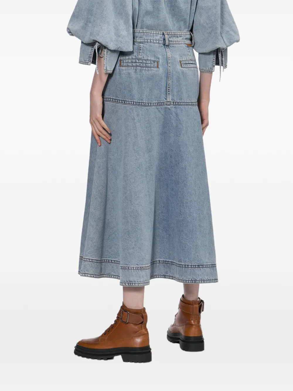 ZIMMERMANN Rok met knopen Blauw