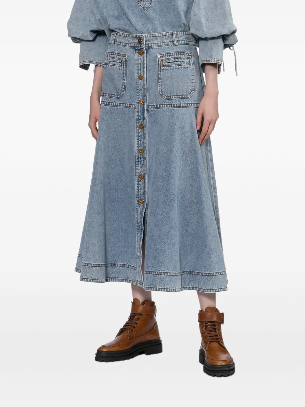 ZIMMERMANN Rok met knopen Blauw