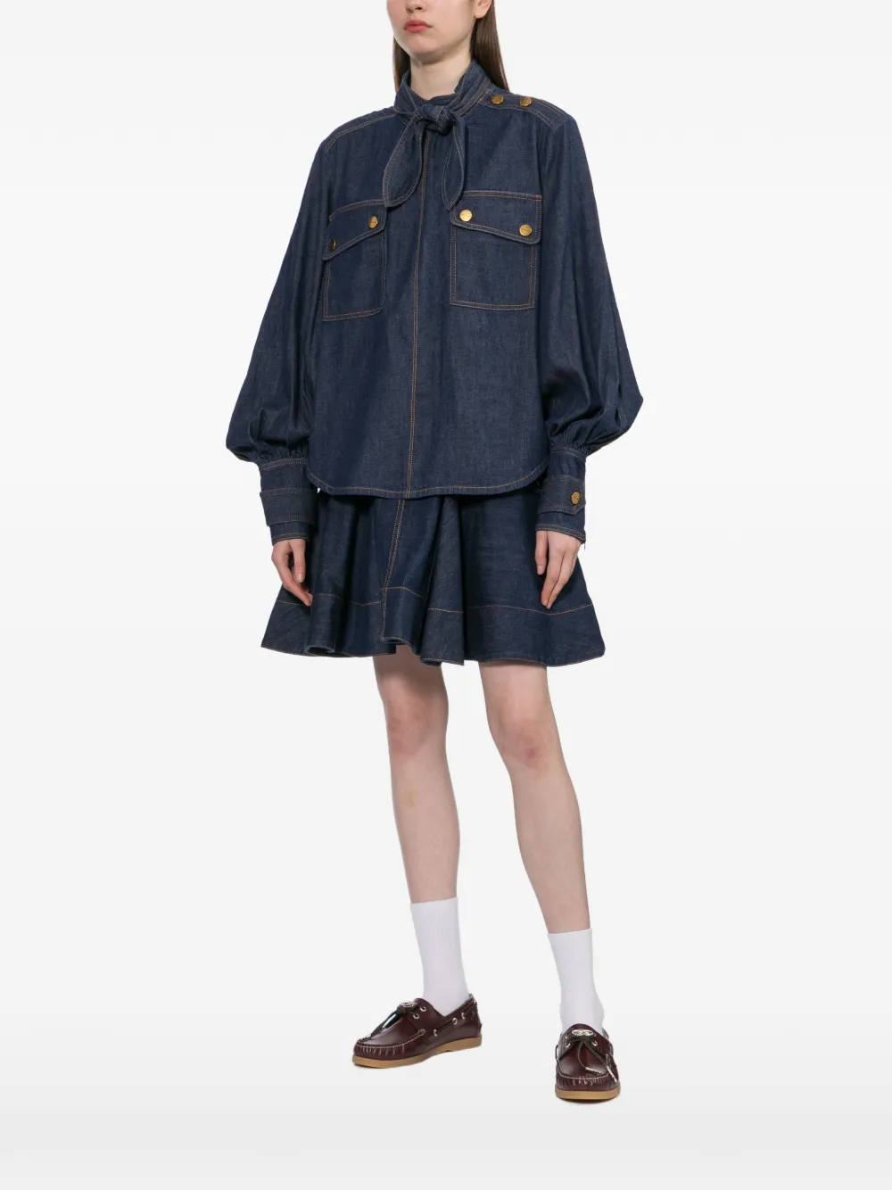  Zimmermann Cargo Blouse - Blue 