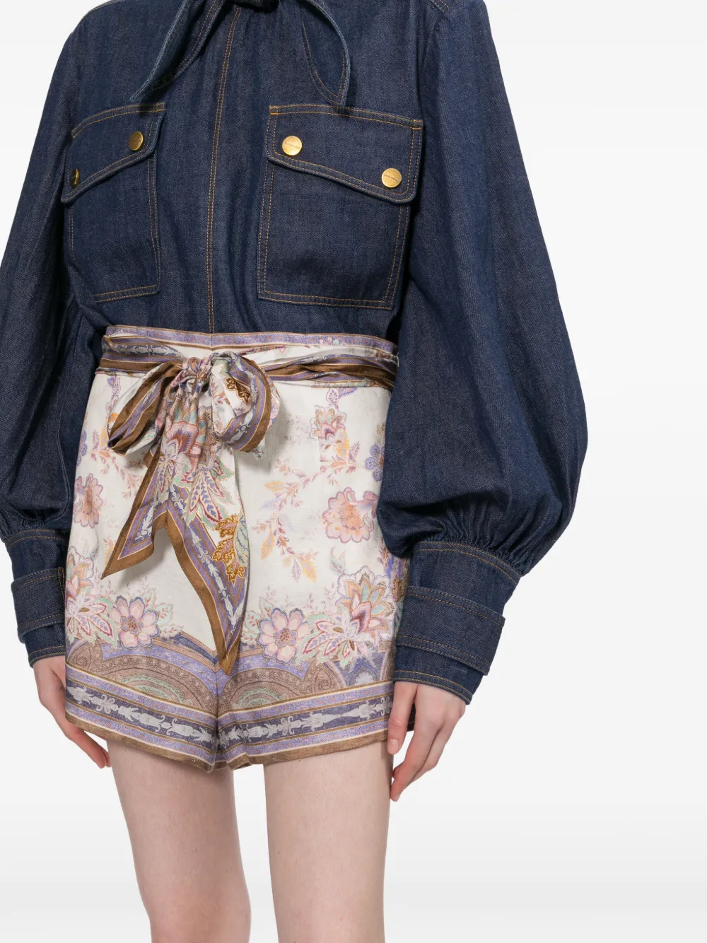 ZIMMERMANN Luna shorts Blauw