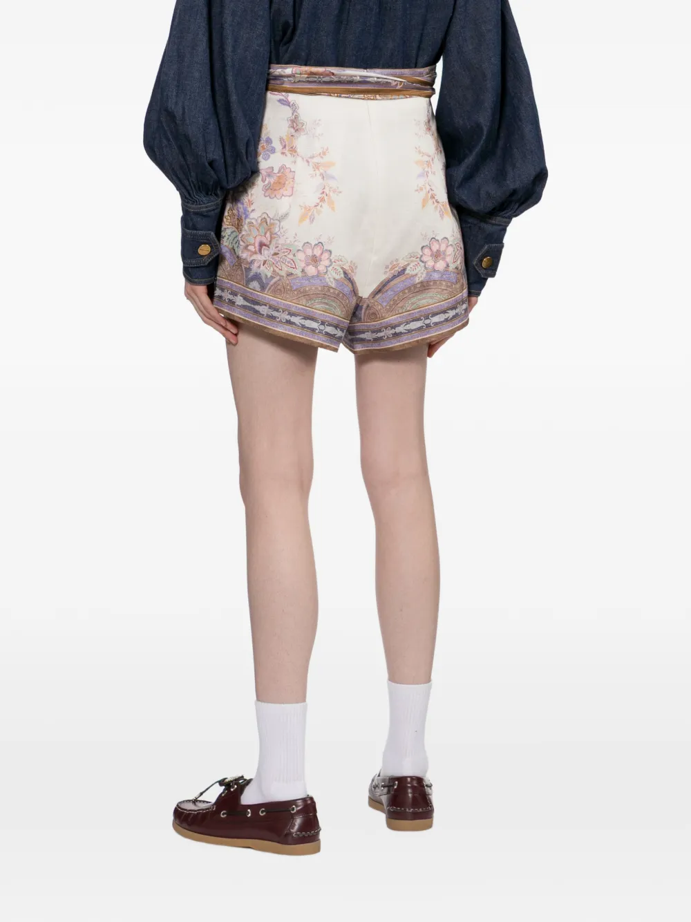 ZIMMERMANN Luna shorts Blauw