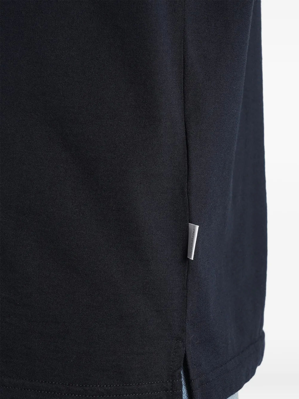 Lardini T-shirt met zijsplit en logolabel Blauw