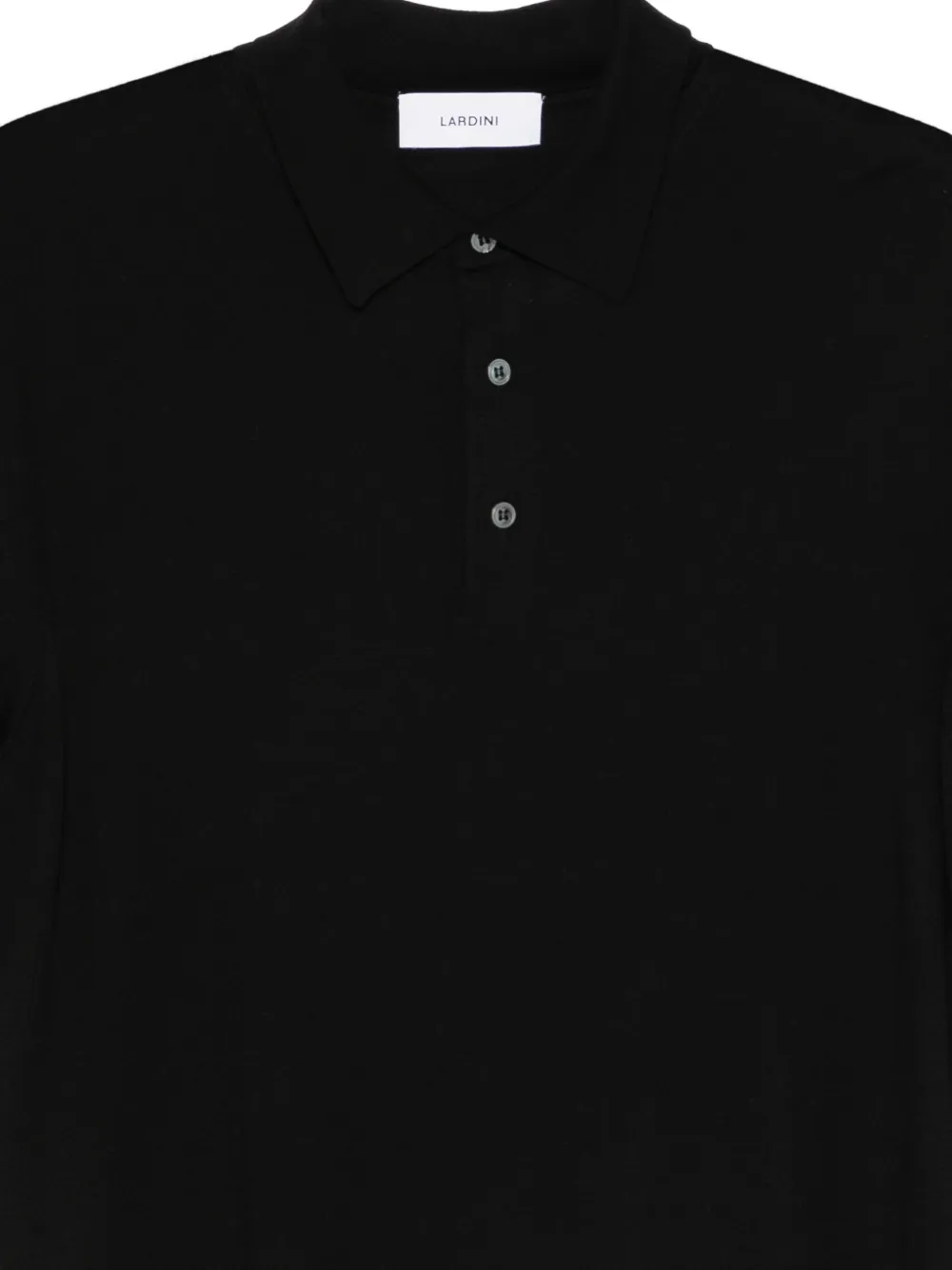  Lardini Buttoned Polo Shirt - Black 