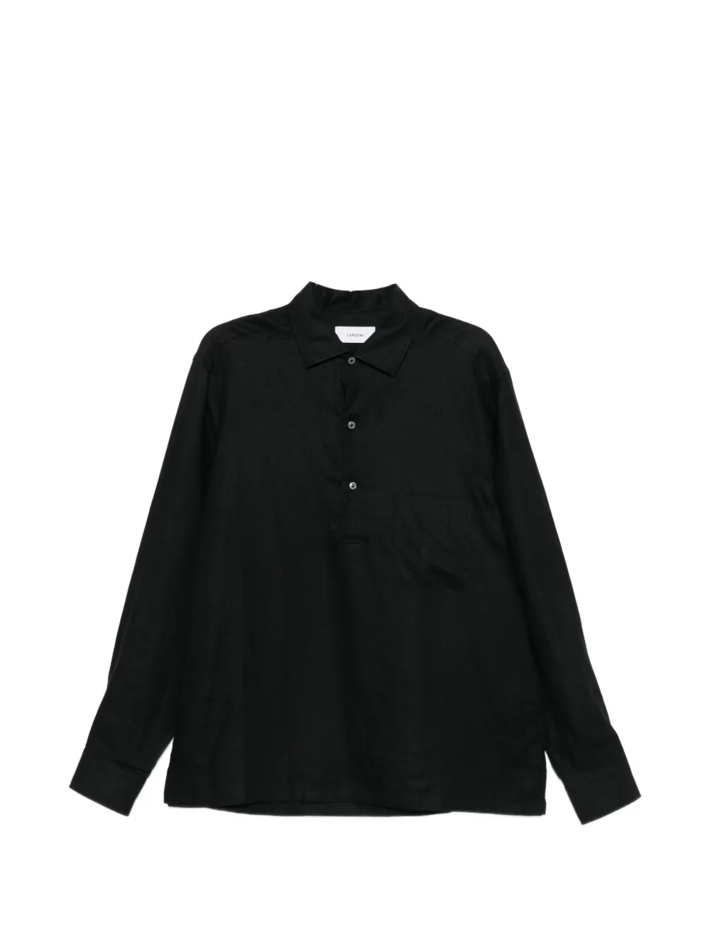 Lardini pocket button shirt – Black
