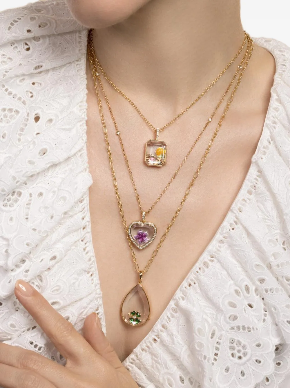 Loquet Nova Teardrop locket necklace - Oro