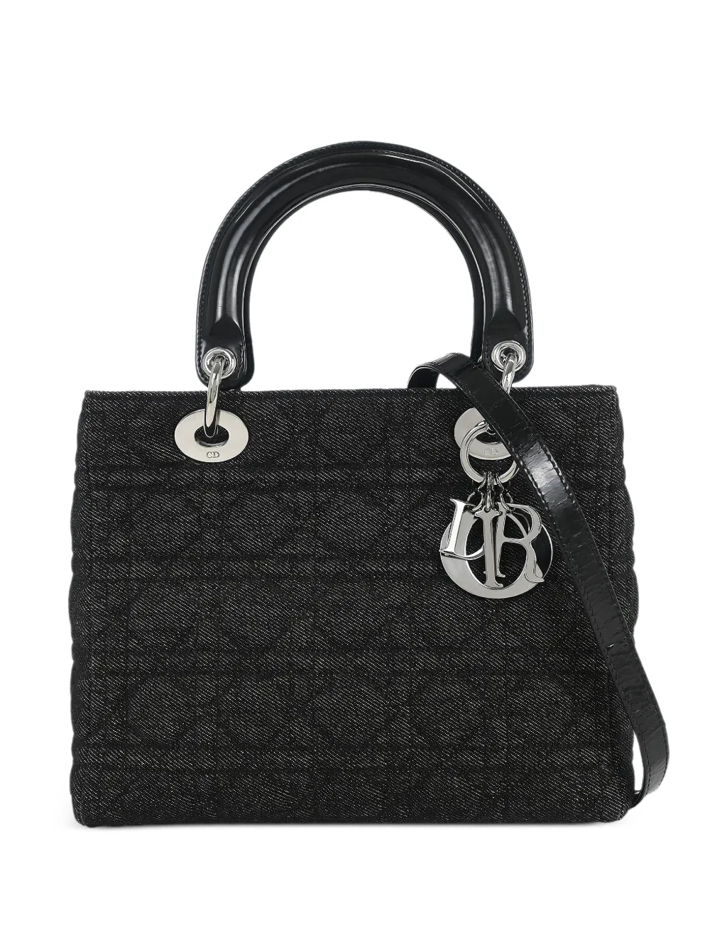 Christian Dior Pre-Owned 2000 medium Lady Dior Cannage tote bag - Nero