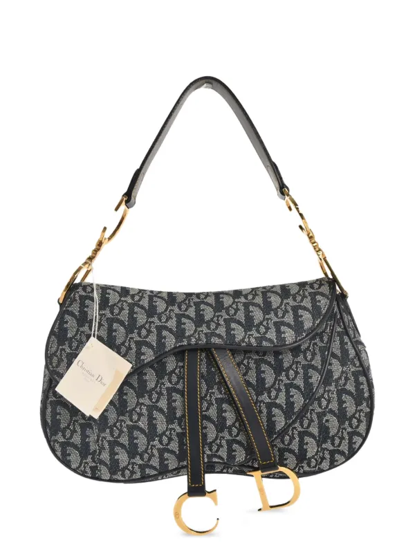 Dior Pre-owned 2002 Saddle Trotter Tote Bag in Blue