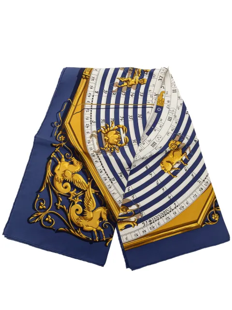 Hermès Pre-Owned 2000-2020 Astrologie Dies et Hore Silk Scarf scarves