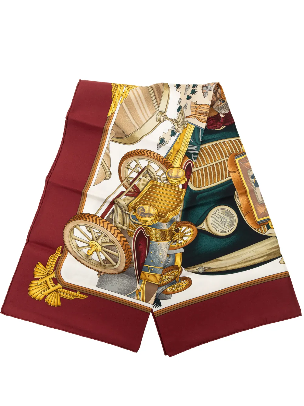 Hermès Pre-Owned Foulard Automobile 90 in seta XX secolo - Rosso
