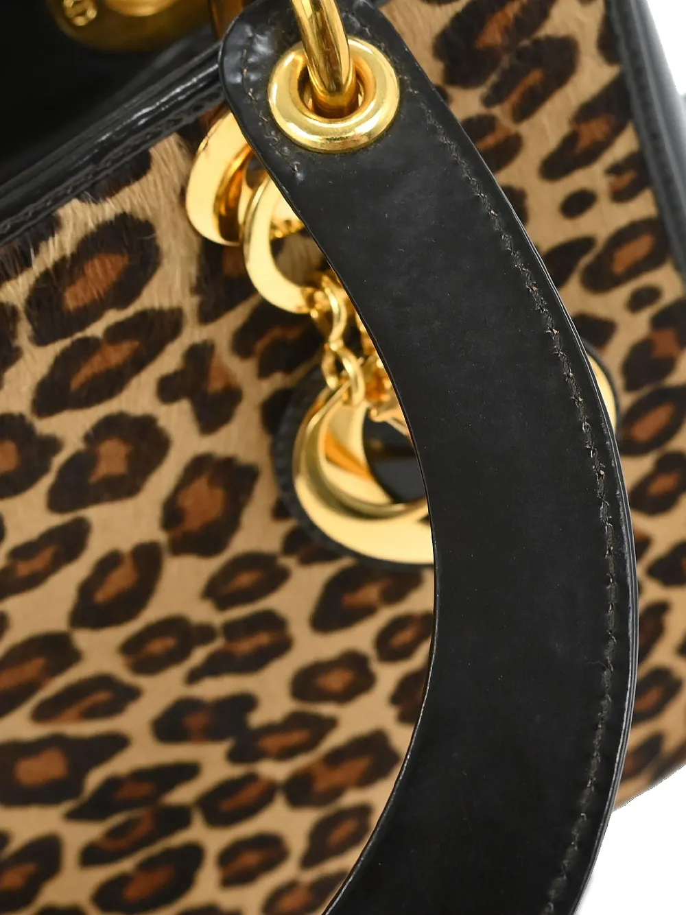 1997 Lady Dior Leopard-Pattern Tote Bag