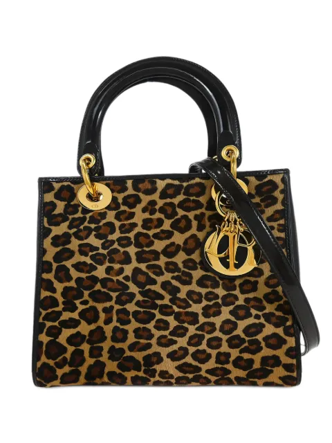 Christian Dior Pre-Owned 1997 Lady Dior leopard-pattern tote bag