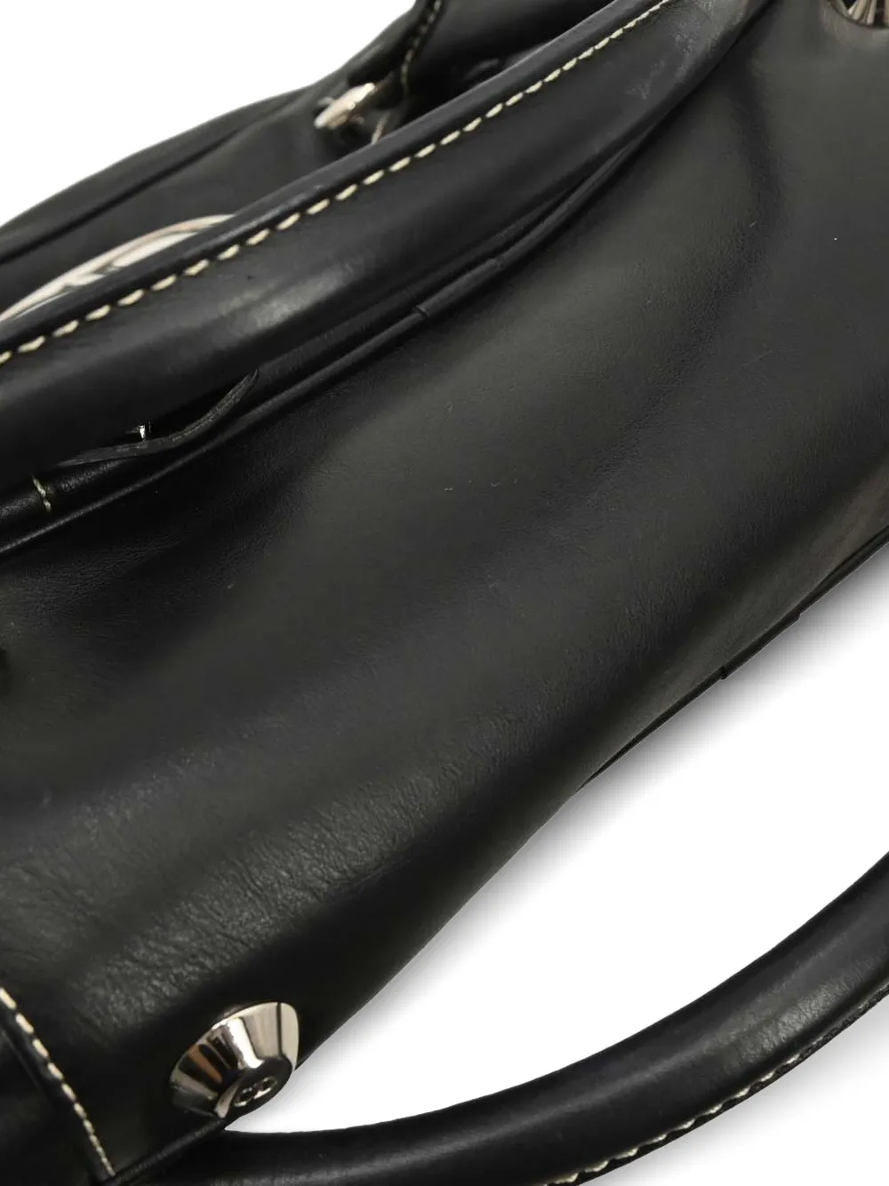 Dior Pre-owned 2006 Top-handle Leather Tote Bag in Black, view 3
