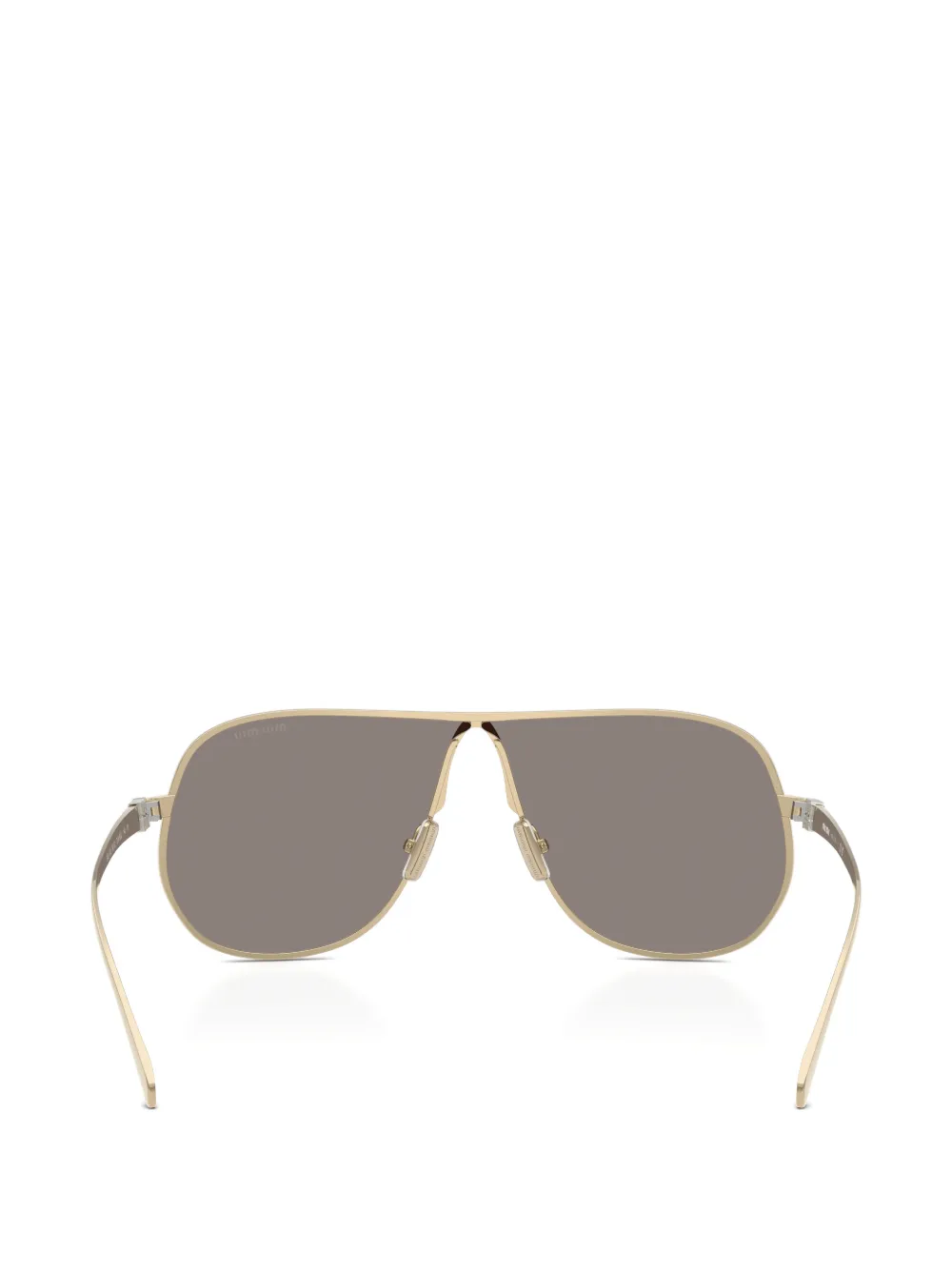  Miu Miu Eyewear Pilot-frame Sunglasses - Gold 