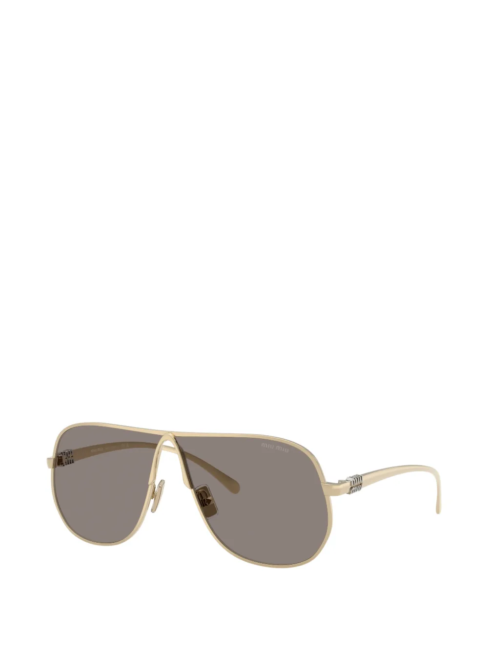  Miu Miu Eyewear Pilot-frame Sunglasses - Gold 