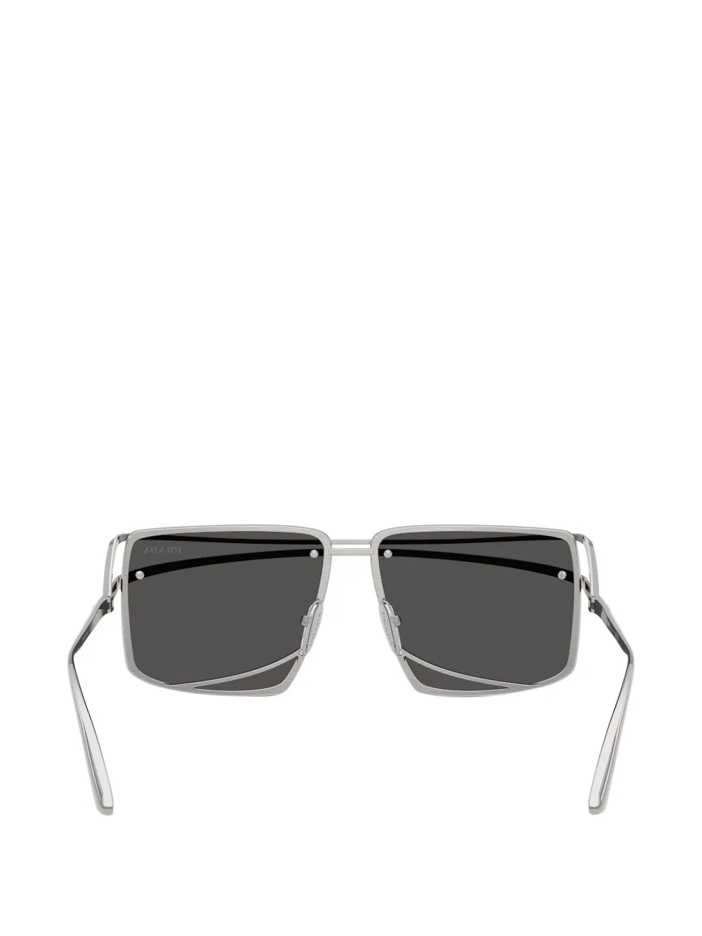 Prada Eyewear Zonnebril met oversized montuur Zilver