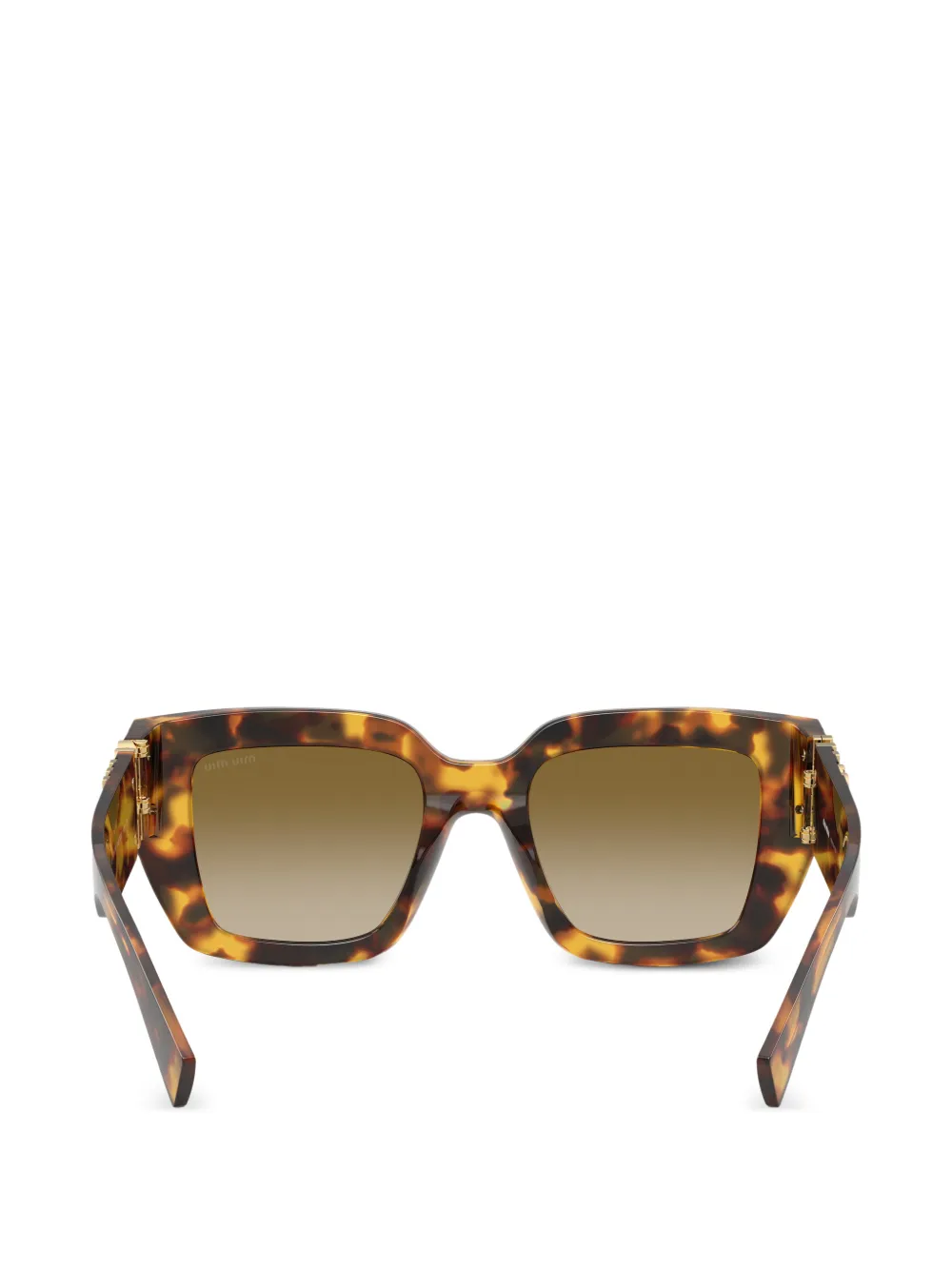 Miu Eyewear Zonnebril met logodetail Bruin