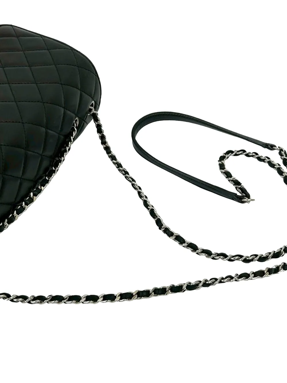 2012 Quilted Lambskin Clams Pocket Accordion Flap Crossbody Bag