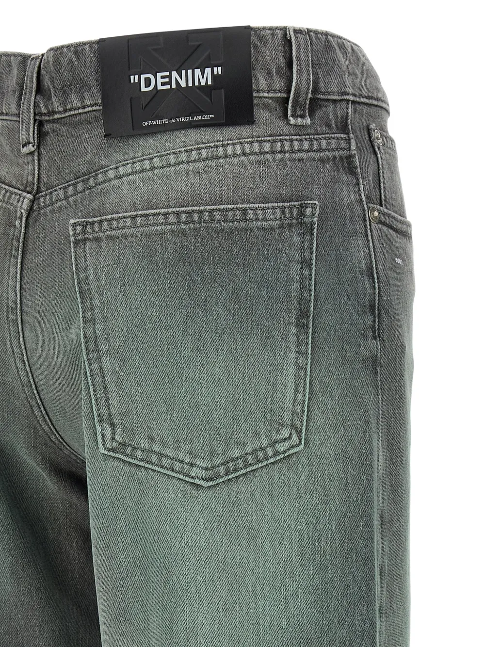 Off-White Spray Susy jeans met riemlussen Grijs