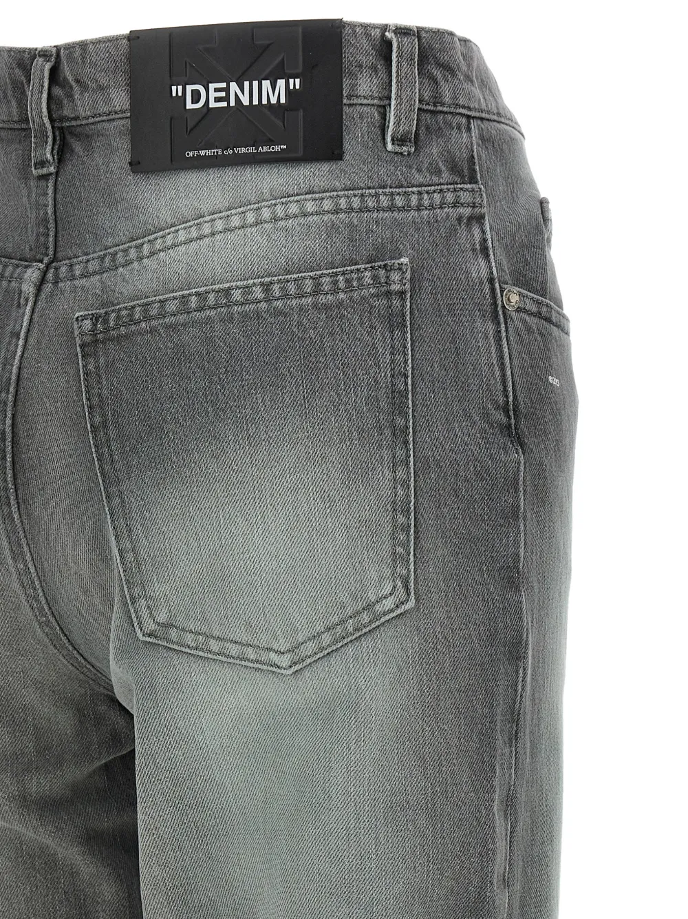 Off-White Straight jeans met uitgesneden details Grijs