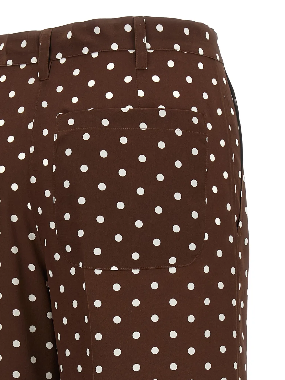P.A.R.O.S.H. Broek met stippen en trekkoord Bruin