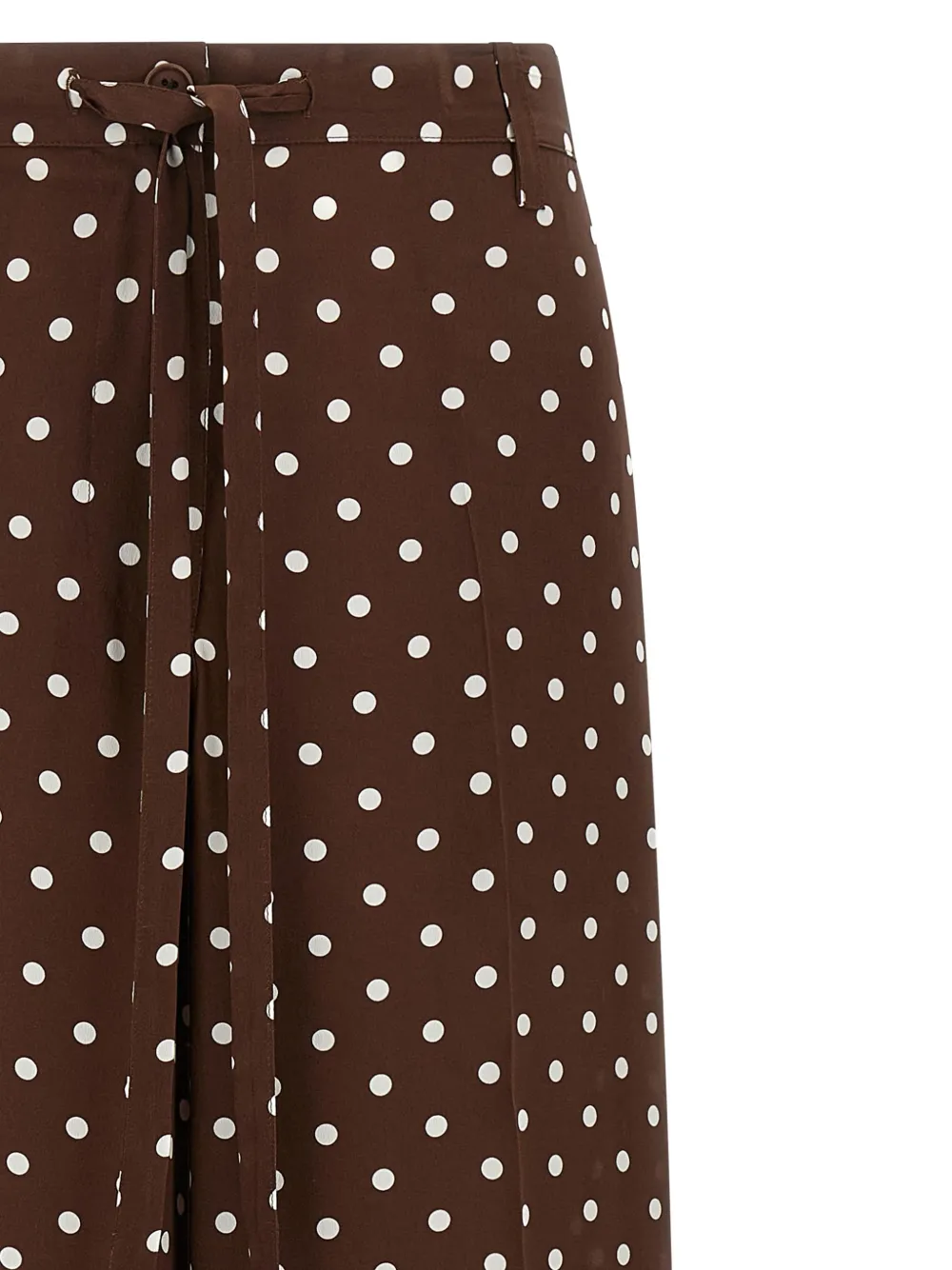  P.a.r.o.s.h. Polka-dot Drawstring Trousers - Brown 