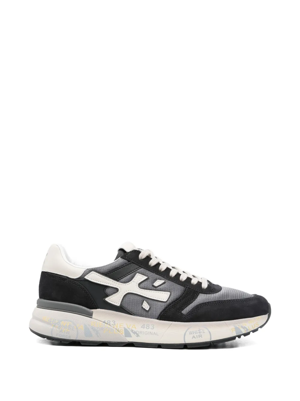 Premiata Mick sneakers met suède vlakken Zwart