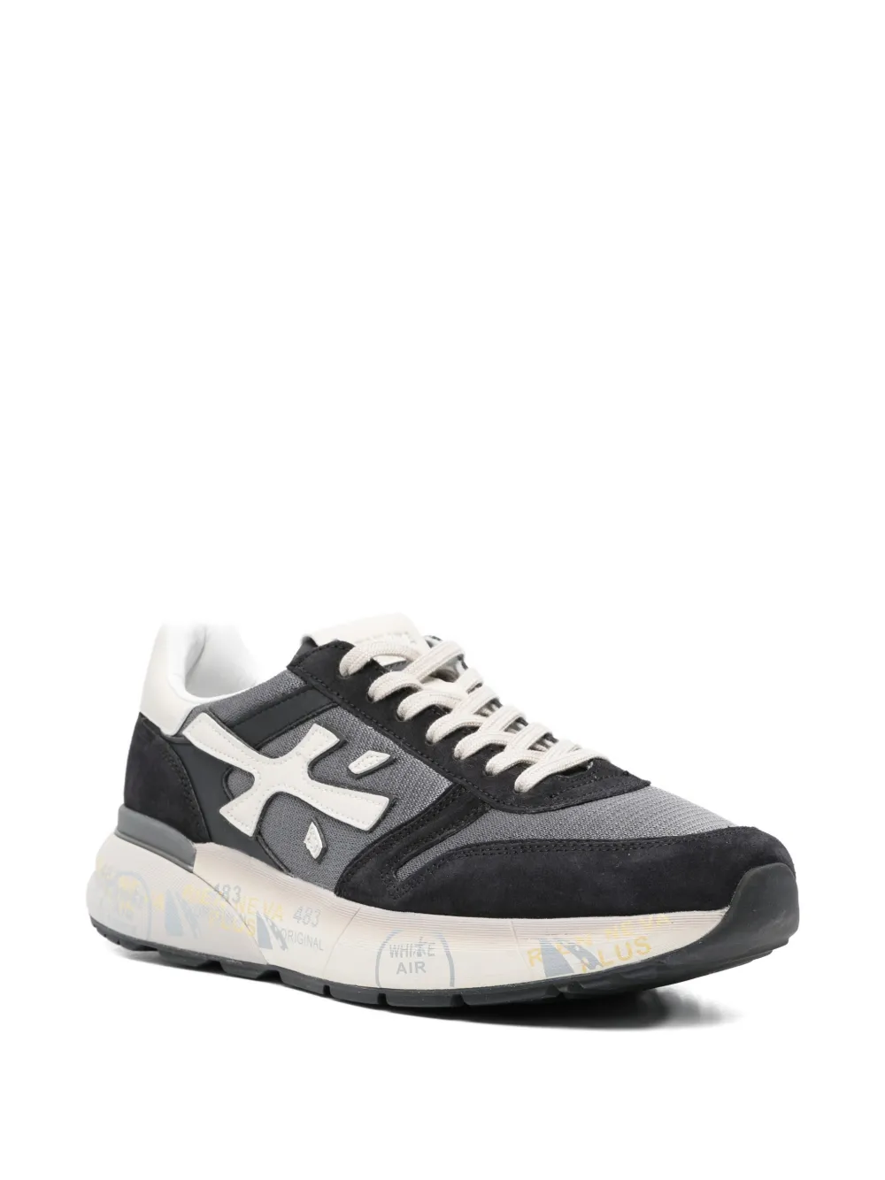 Premiata Mick sneakers met suède vlakken Zwart