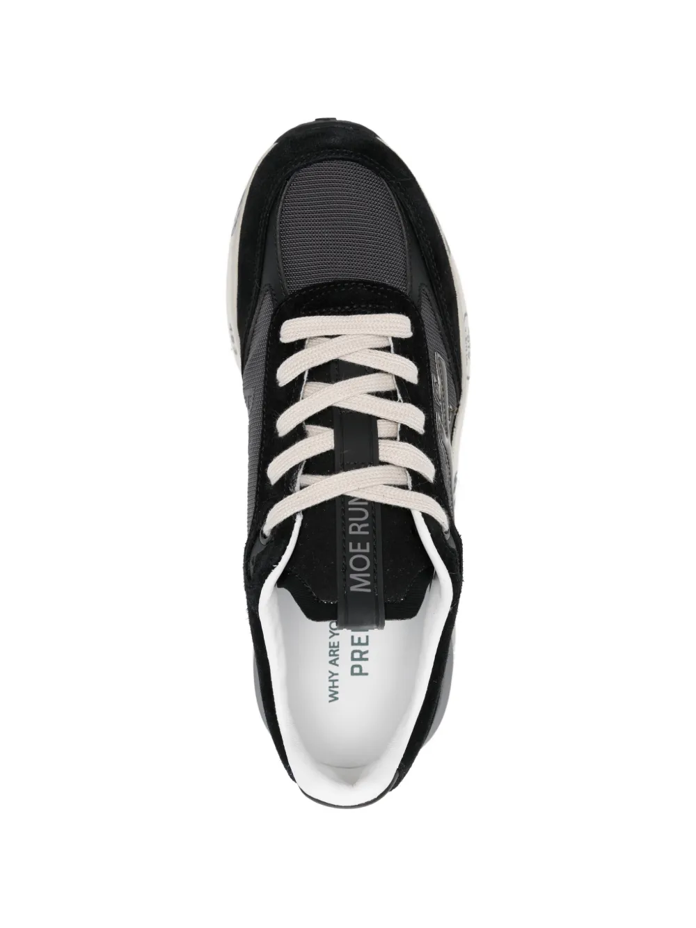 Premiata Moerund logo-appliqué sneakers Zwart