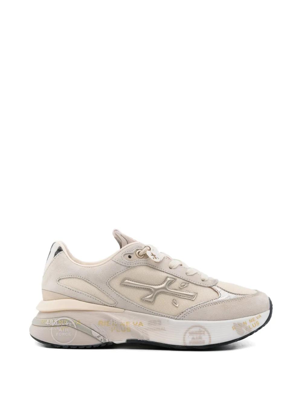 Premiata logo-pendant sneakers Beige