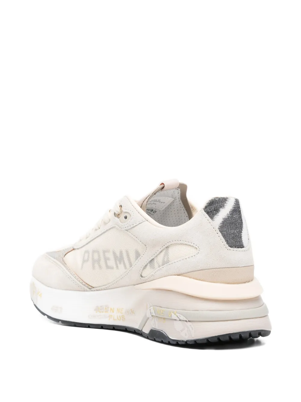 Premiata logo-pendant sneakers Beige
