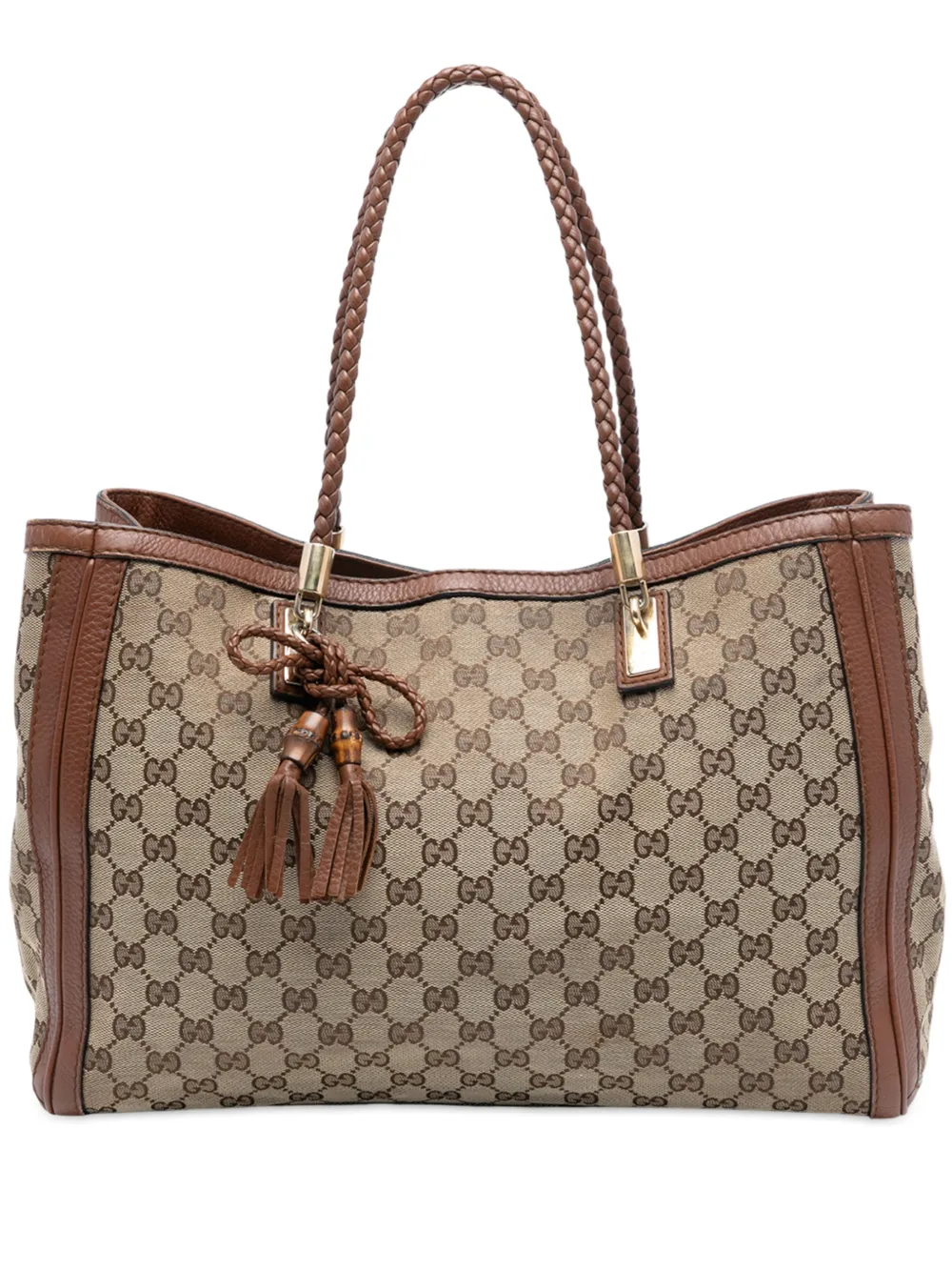 Gucci Pre-Owned Borsa tote Bella media in tela GG 2016-2025 - Marrone