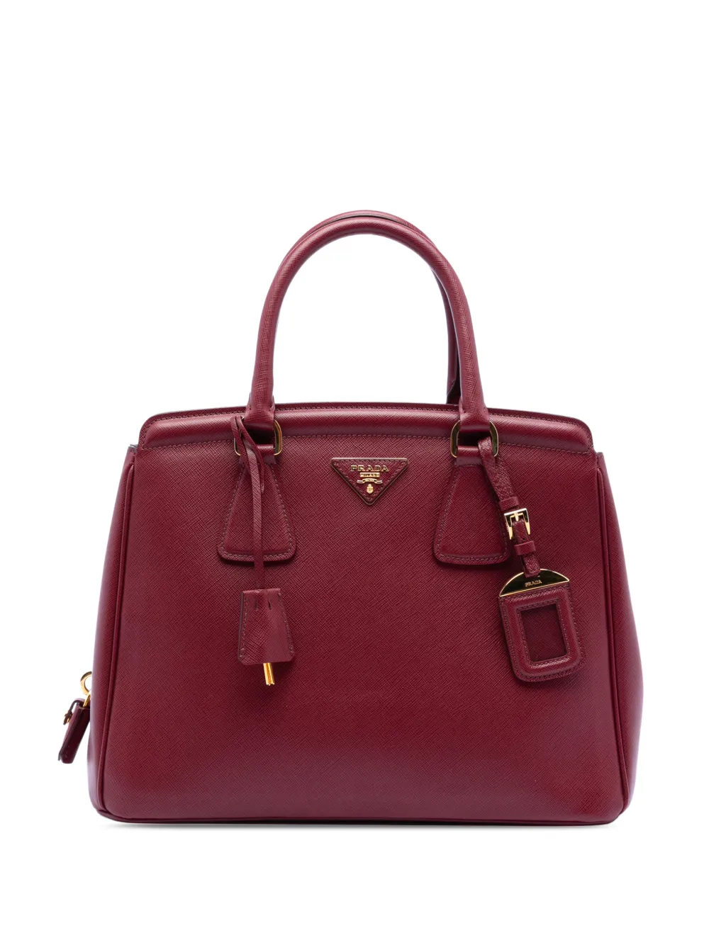 Prada Pre-Owned Borsa tote Parabole in pelle Saffiano Lux 2010-2026 - Rosso