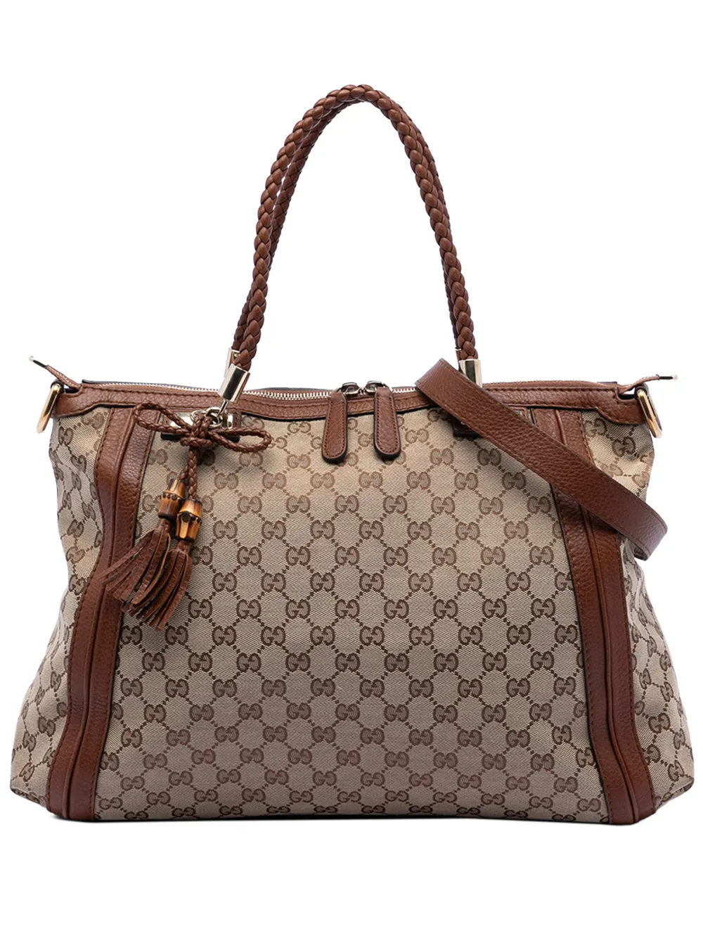 Gucci Pre-Owned Borsa a tracolla Bella grande in tela GG 2016-2026 - Marrone
