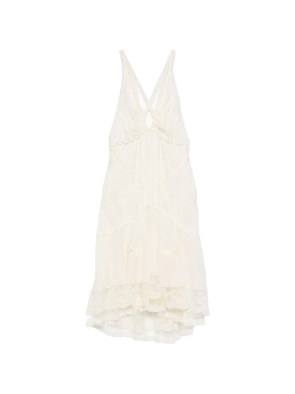 Ermanno Scervino lace-detail mini dress - Toni neutri