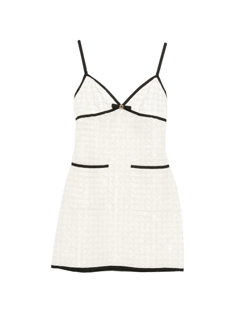 Elie Saab sequined mesh mini dress - Toni neutri