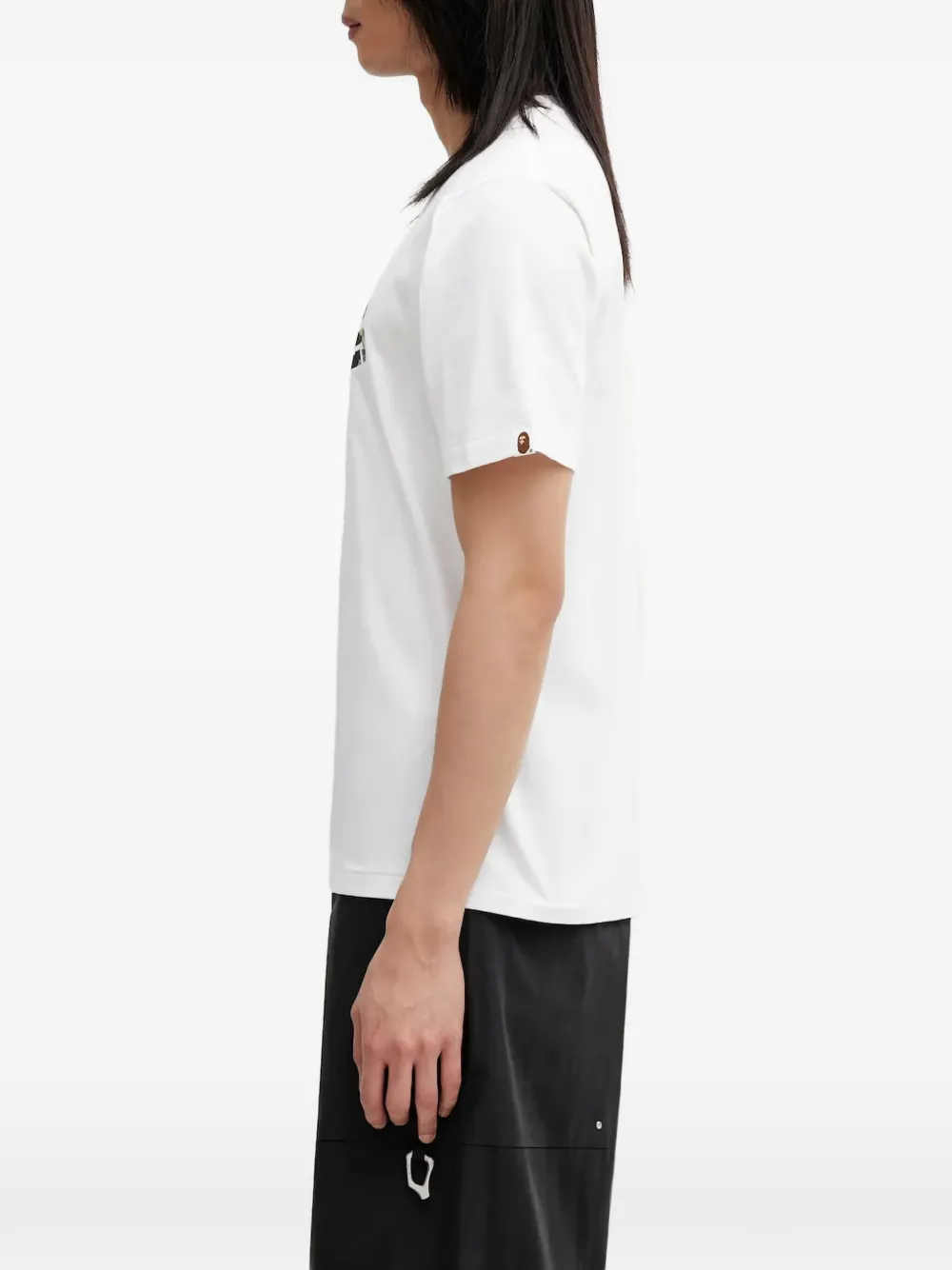 A BATHING APE T-shirt met logoprint Wit