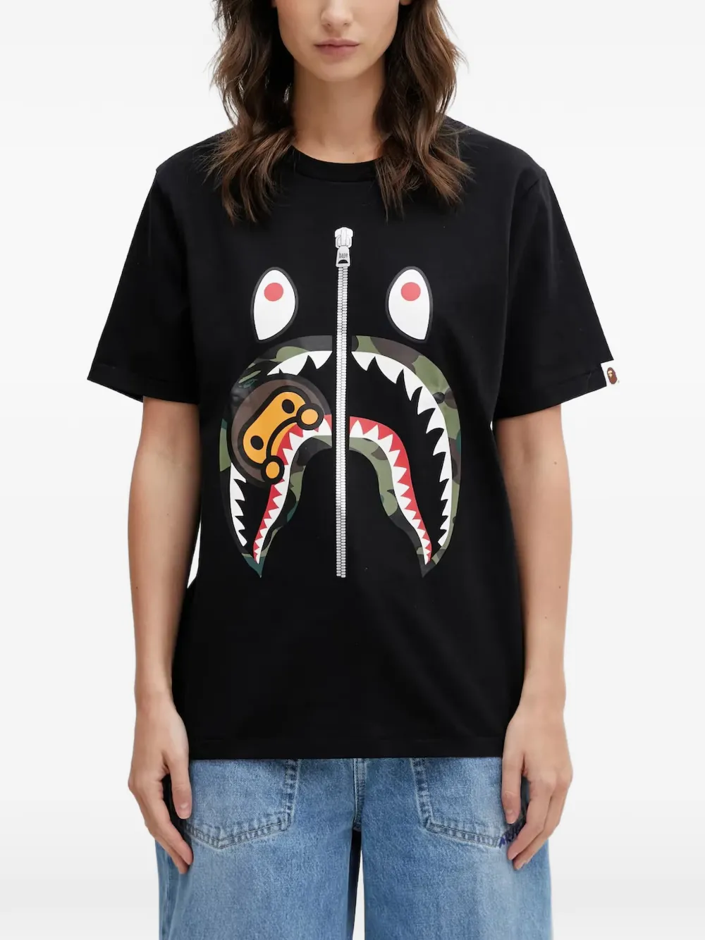 A BATHING APE® graphic-print T-shirt - Nero