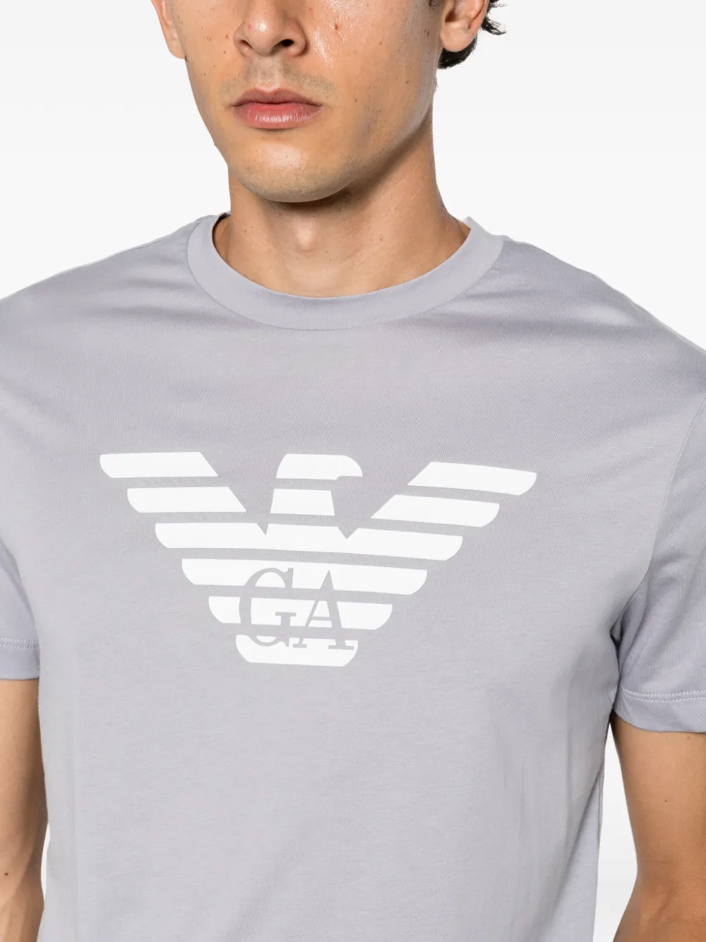 Emporio Armani T-shirt met logoprint Grijs