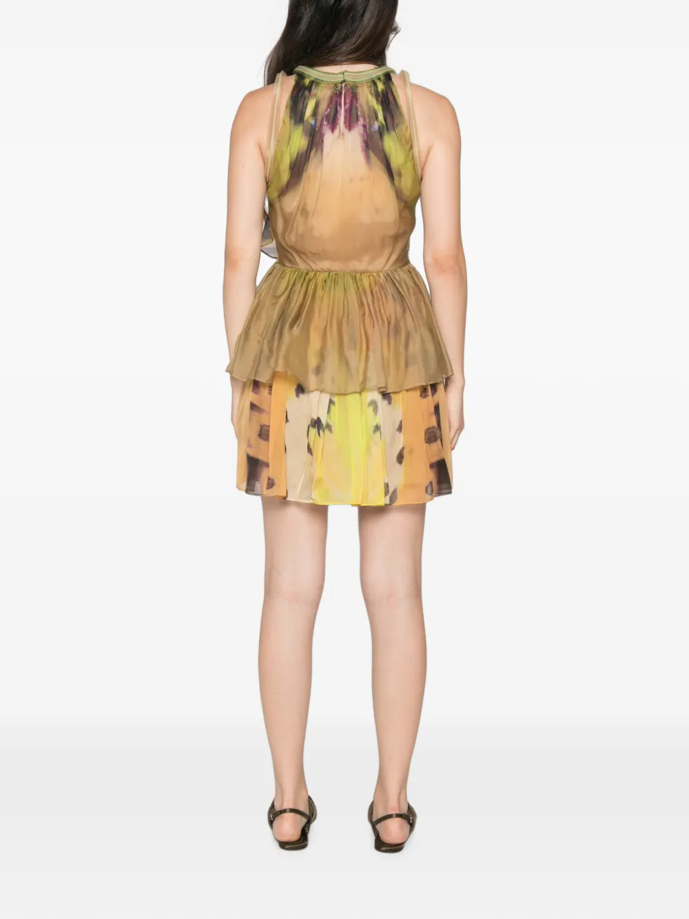 Alberta Ferretti Mini-jurk met abstracte print Groen