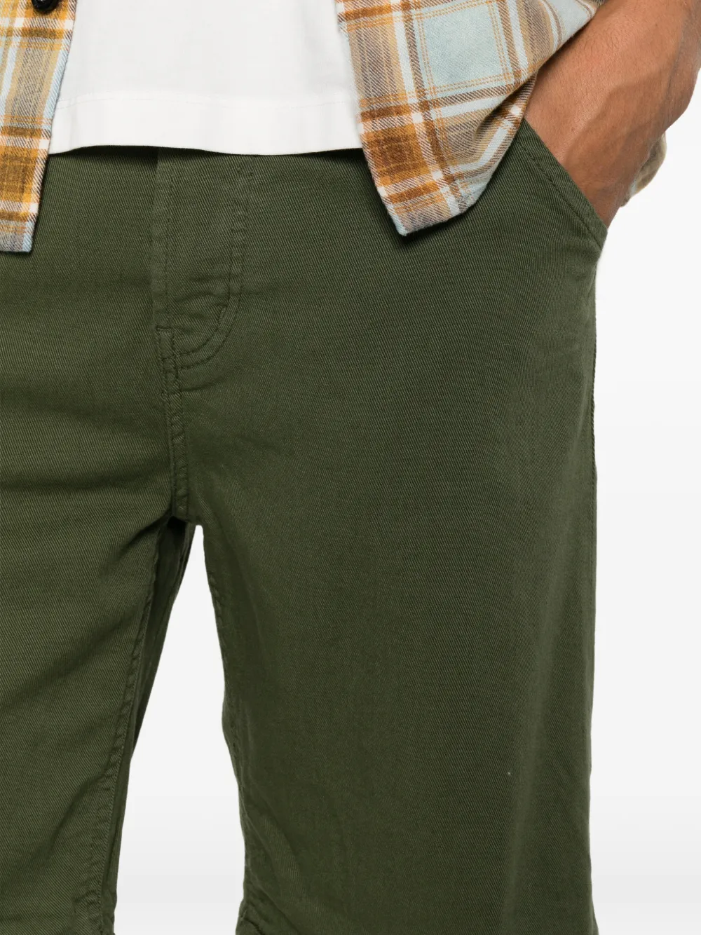 DONDUP Shorts met knoopsluiting Groen