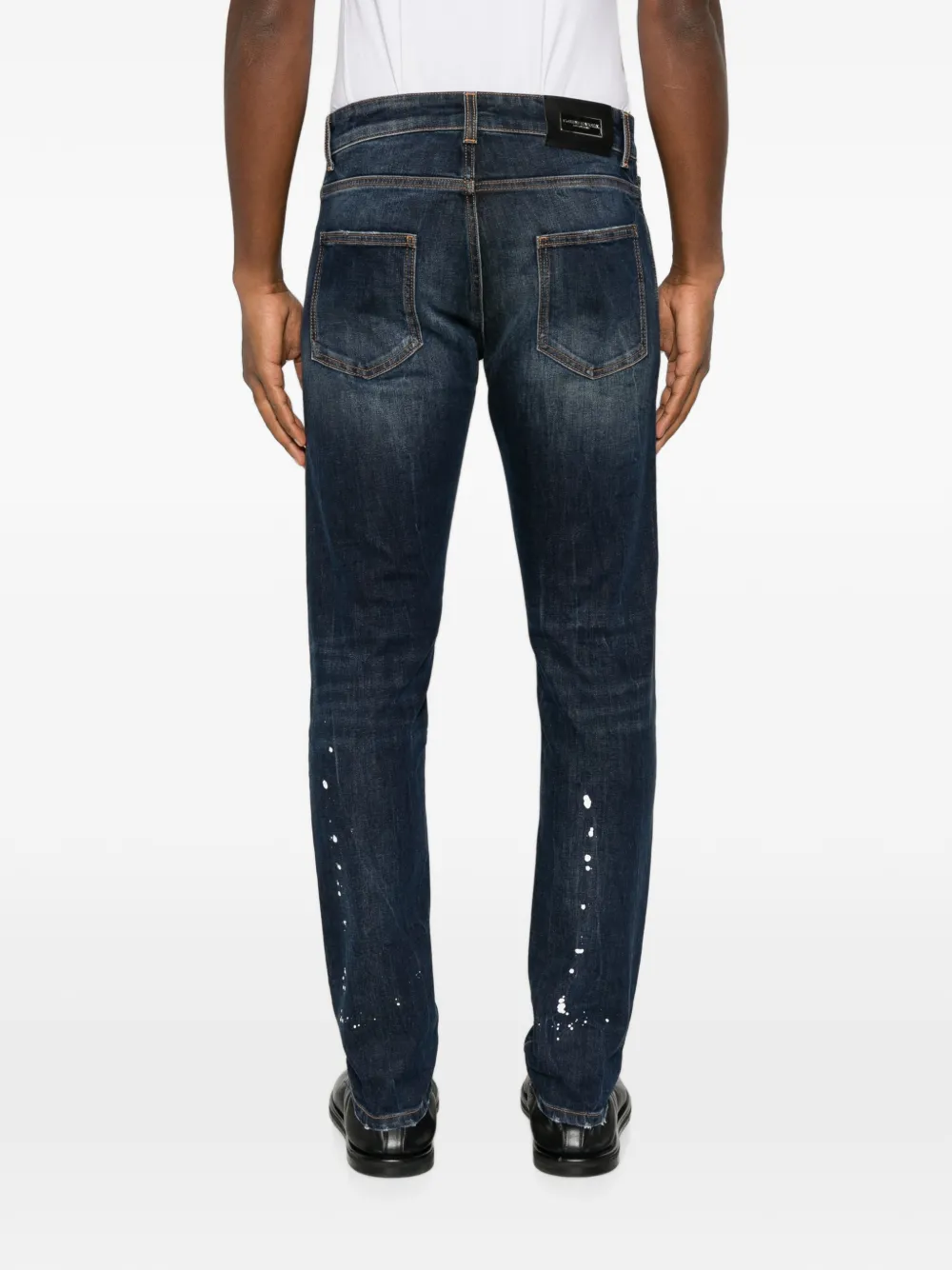 Costume National Jeans met logoprint Blauw