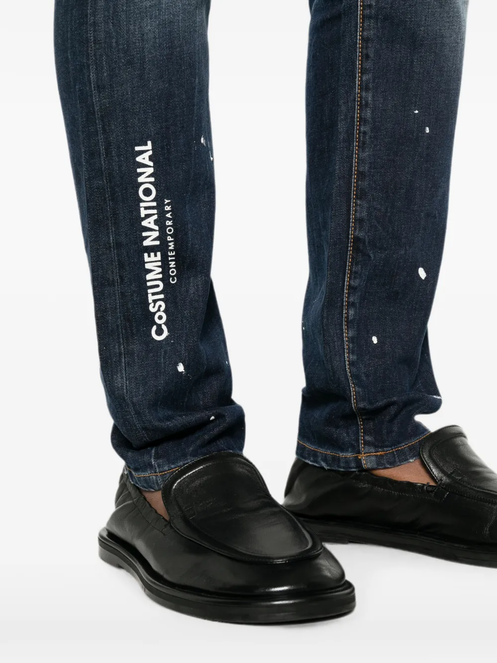 Costume National Jeans met logoprint Blauw