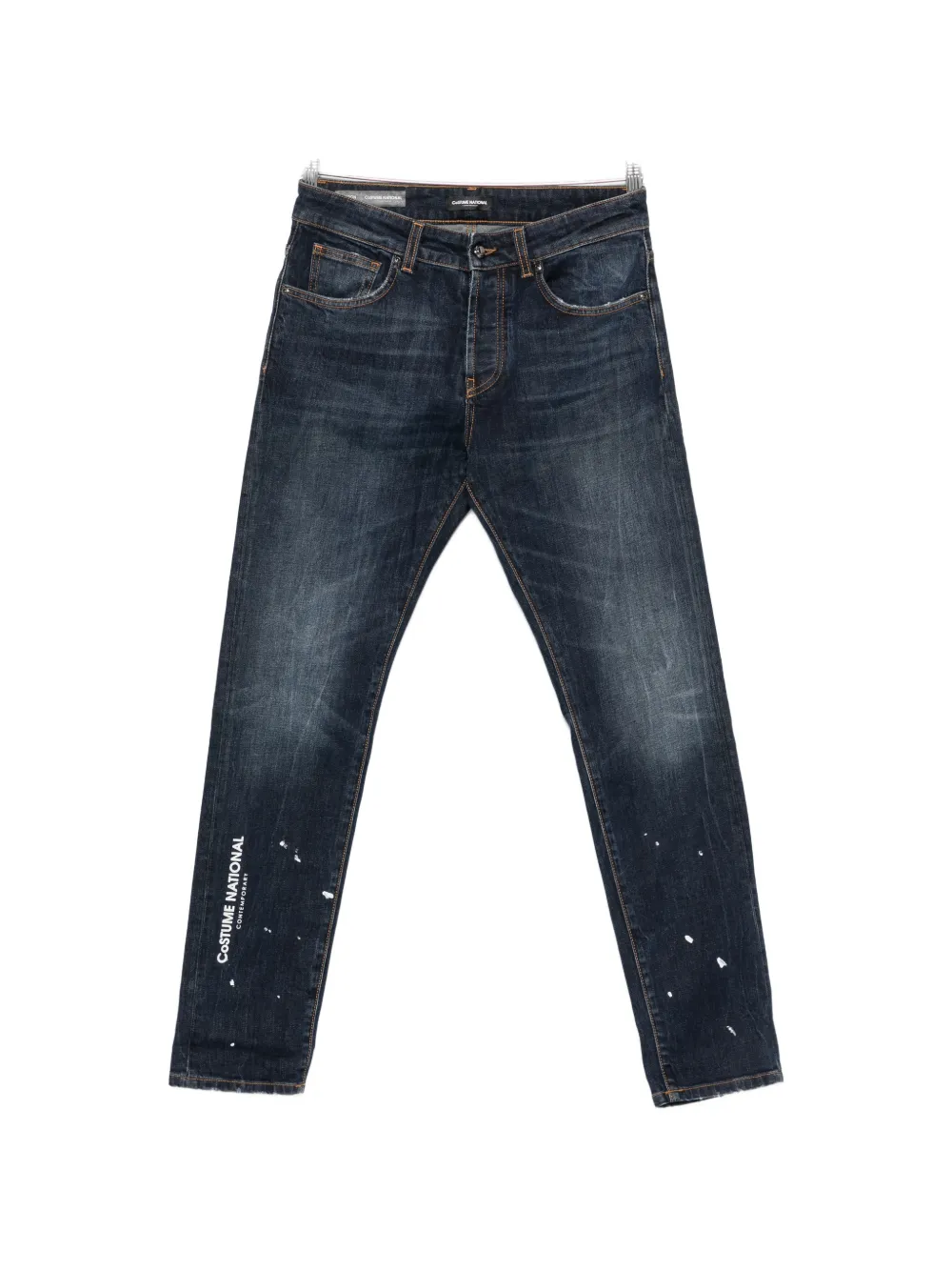 Costume National logo-print jeans - Blau
