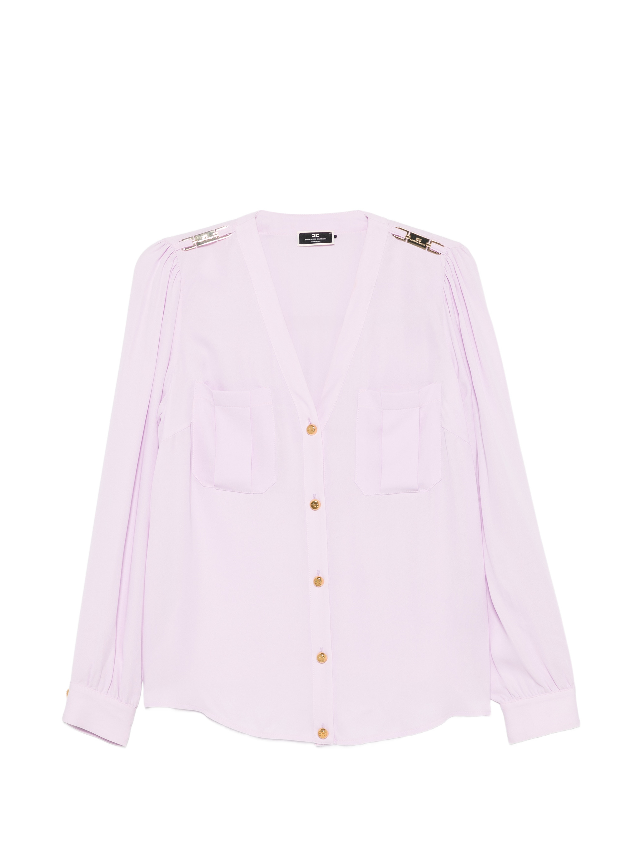 V-neck button-up blouse - Image 1