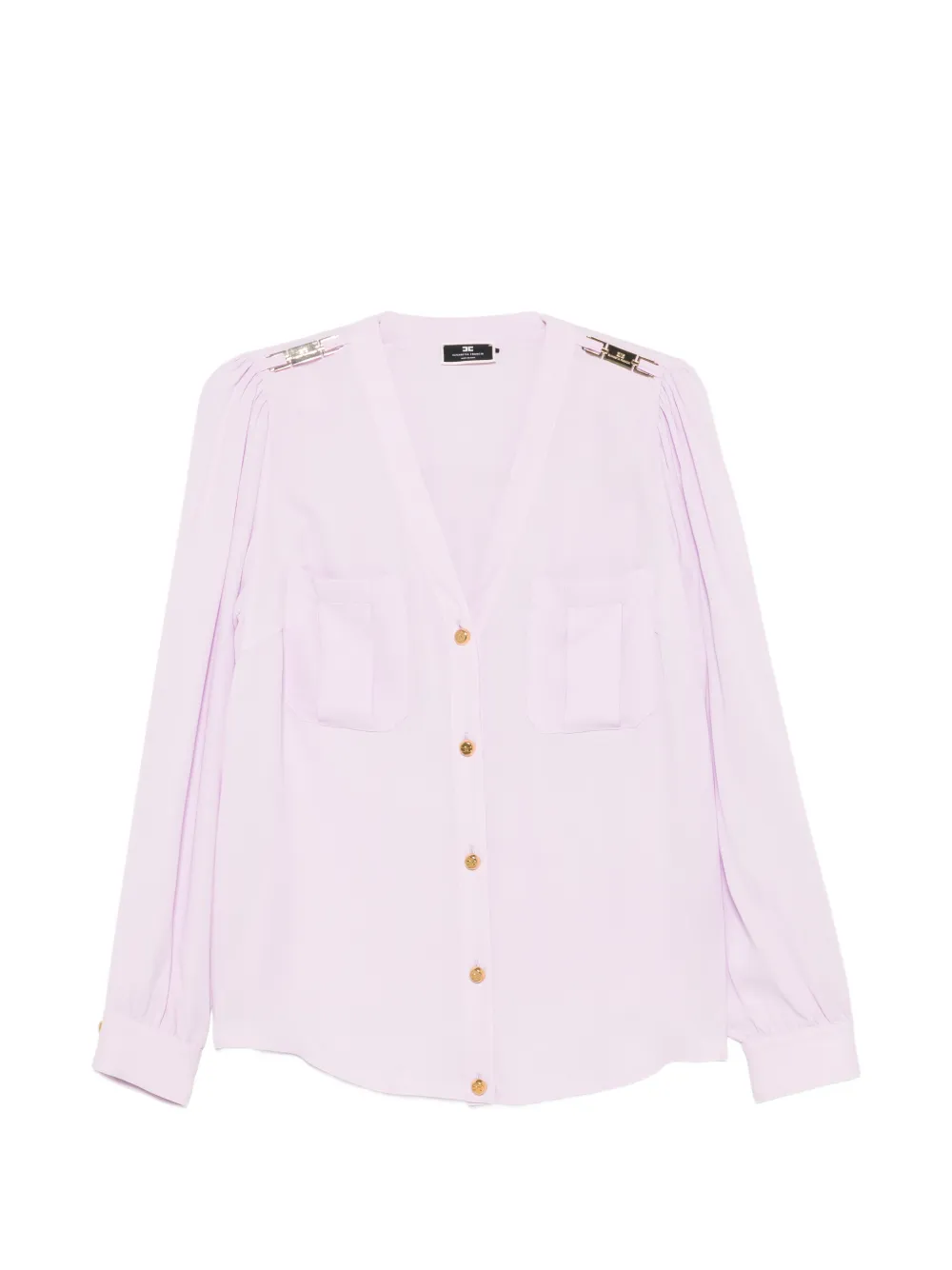 Elisabetta Franchi V-neck button-up blouse - Rosa