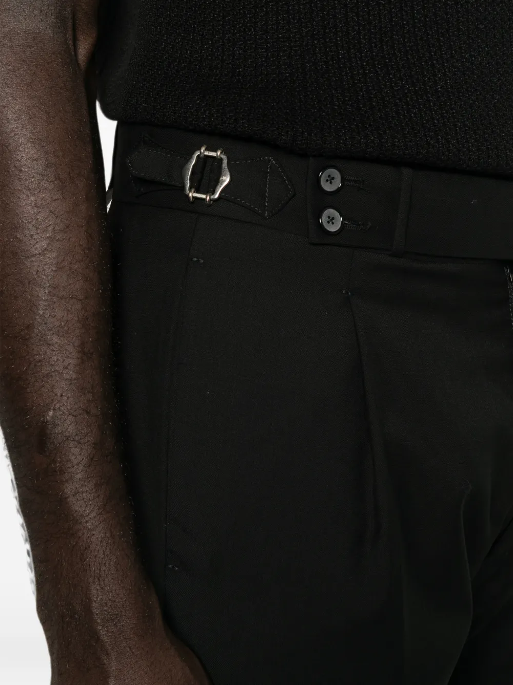 Tagliatore Broek met gesp Zwart