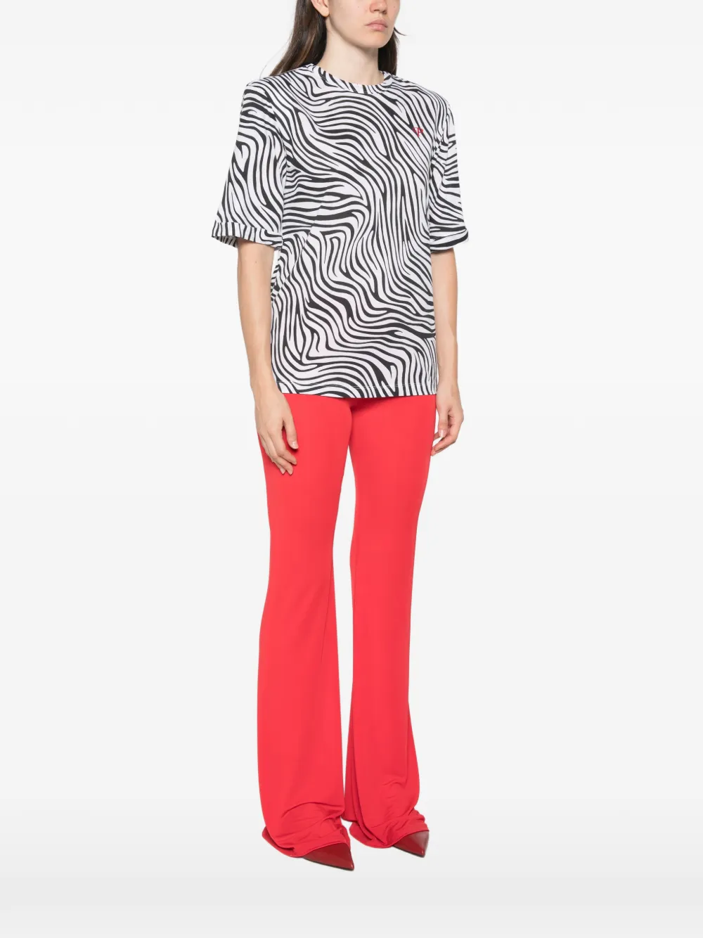 Philosophy Di Lorenzo Serafini T-shirt met zebraprint en logodetail Wit