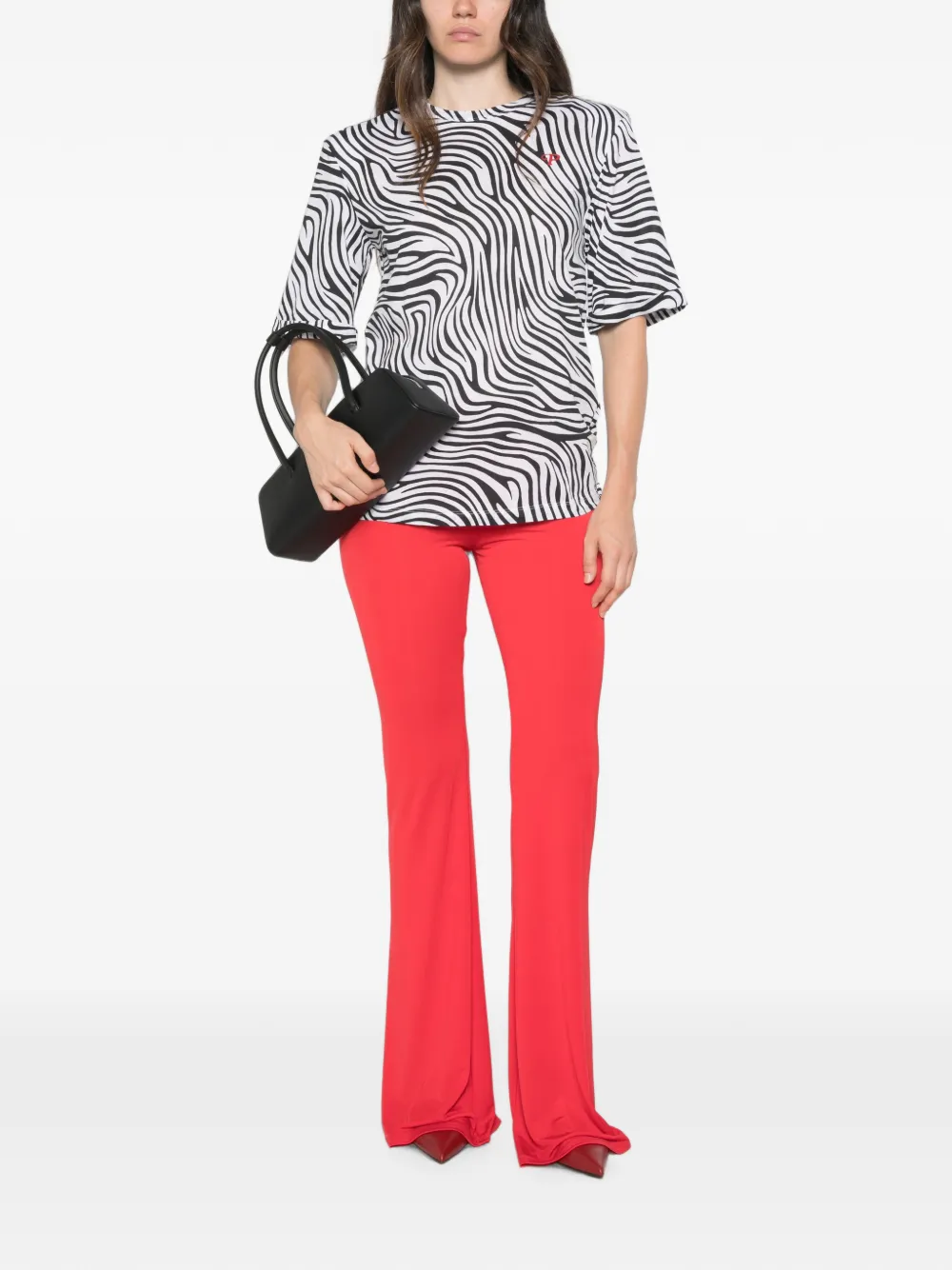 Philosophy Di Lorenzo Serafini T-shirt met zebraprint en logodetail Wit