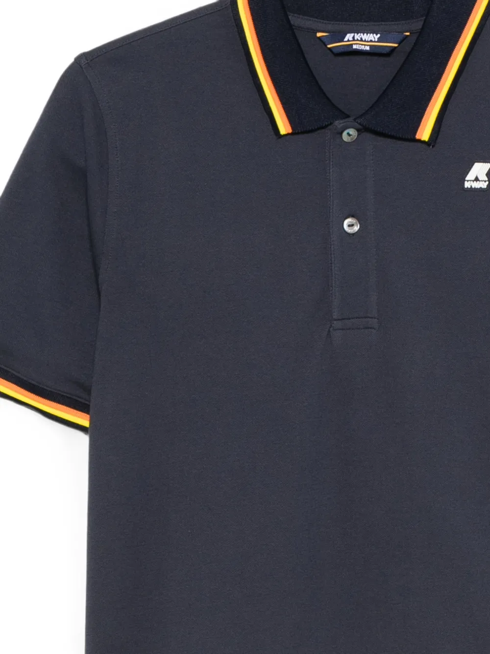 K-Way logo-patch polo shirt Blauw