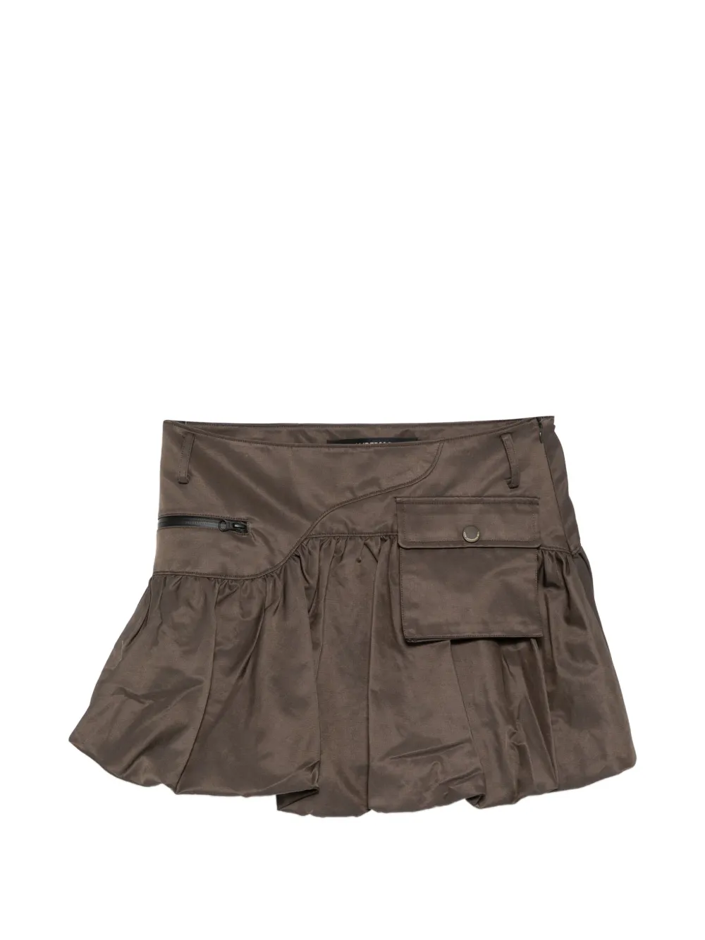 Andersson Bell zip pocket mini skirt - Marrone
